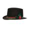 Beistle Black Christmas Caroler Hat with Plaid Band & Felt Holly